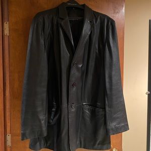 Jones New York Genuine Leather Men’s Blazer